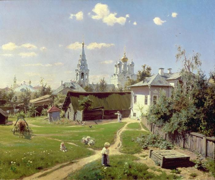 bild av en innergård i Moskva